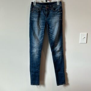 Buckle Black Long Skinny Jeans